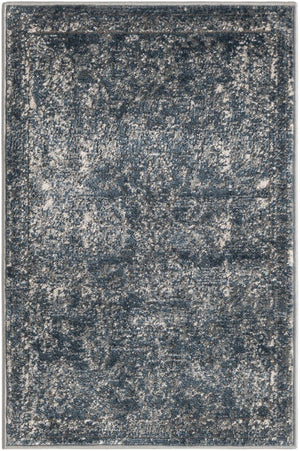 Blue 2' 2 x 3' 1 Portland Rectangle Area Rug 85% Polypropylene & 15% Polyester Vintage Distressed Traditional Carpet for Home Decor for Sale at Rug Engine