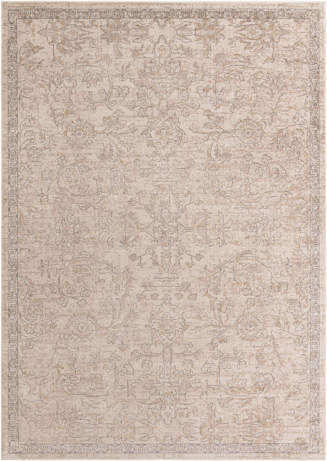 Ivory 10' x 14' 1 Portland Rectangle Area Rug 85% Polypropylene & 15% Polyester Vintage Distressed Traditional Carpet for Home Decor for Sale at Rug Engine