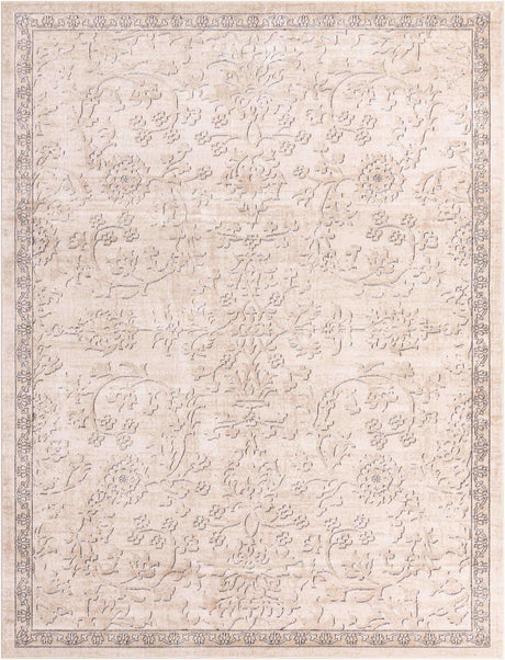 Ivory 10' x 13' 1 Portland Rectangle Area Rug 85% Polypropylene & 15% Polyester Vintage Distressed Traditional Carpet for Home Decor for Sale at Rug Engine