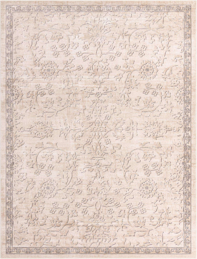 Ivory 10' x 13' 1 Portland Rectangle Area Rug 85% Polypropylene & 15% Polyester Vintage Distressed Traditional Carpet for Home Decor for Sale at Rug Engine