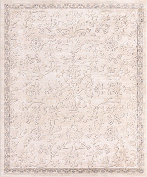 Ivory 7' 10 x 10' Portland Rectangle Area Rug 85% Polypropylene & 15% Polyester Vintage Distressed Traditional Carpet for Home Decor for Sale at Rug Engine
