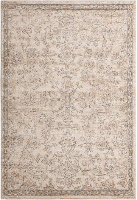 Ivory 6' 1 x 9' Portland Rectangle Area Rug 85% Polypropylene & 15% Polyester Vintage Distressed Traditional Carpet for Home Decor for Sale at Rug Engine