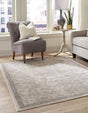 Ivory 5' 3 x 8' Portland Rectangle Area Rug 85% Polypropylene & 15% Polyester Vintage Distressed Traditional Carpet for Home Decor for Sale at Rug Engine