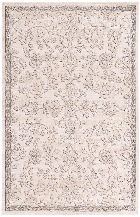 Ivory 5' 3 x 8' Portland Rectangle Area Rug 85% Polypropylene & 15% Polyester Vintage Distressed Traditional Carpet for Home Decor for Sale at Rug Engine