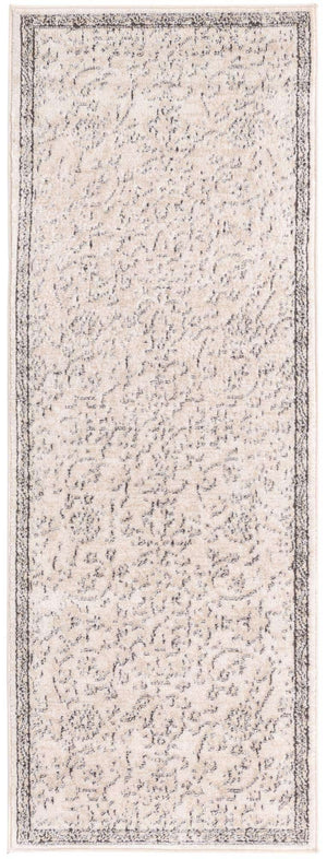 Ivory 2' x 6' 1 Portland Runner Area Rug 85% Polypropylene & 15% Polyester Vintage Distressed Traditional Carpet for Home Decor for Sale at Rug Engine