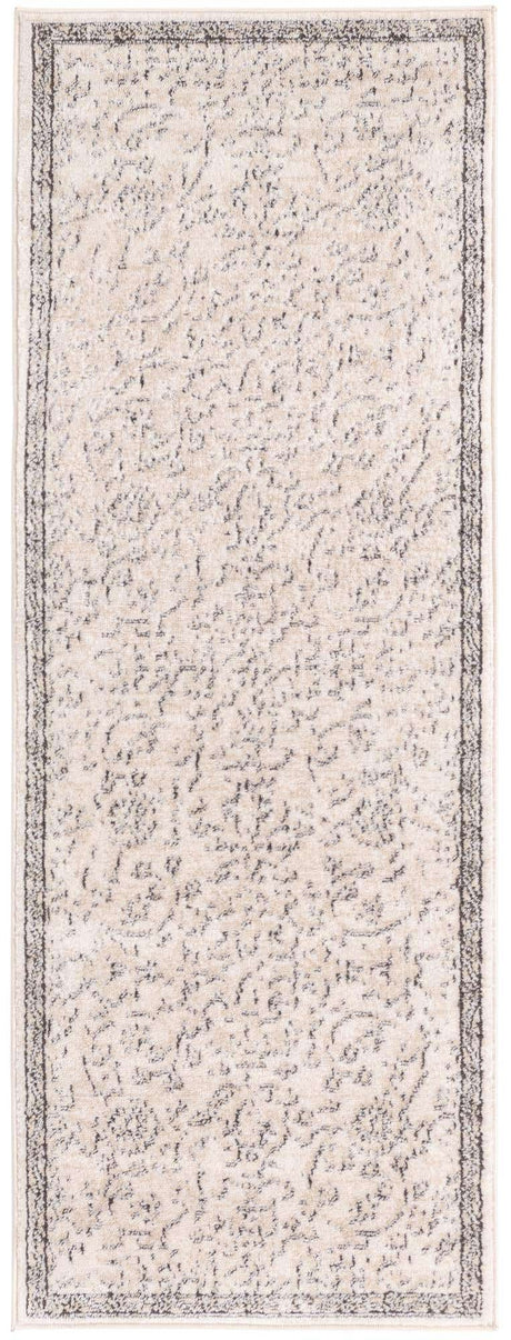 Ivory 2' x 6' 1 Portland Runner Area Rug 85% Polypropylene & 15% Polyester Vintage Distressed Traditional Carpet for Home Decor for Sale at Rug Engine