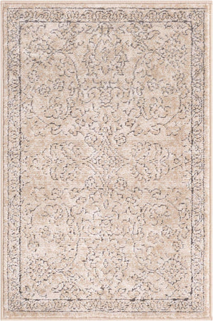 Ivory 2' 2 x 3' 1 Portland Rectangle Area Rug 85% Polypropylene & 15% Polyester Vintage Distressed Traditional Carpet for Home Decor for Sale at Rug Engine