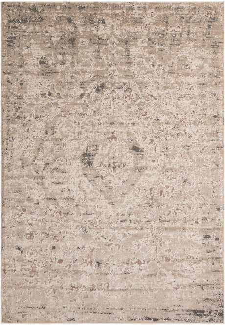 Beige 7' 10 x 11' Portland Rectangle Area Rug 85% Polypropylene & 15% Polyester Vintage Distressed Traditional Carpet for Home Decor for Sale at Rug Engine