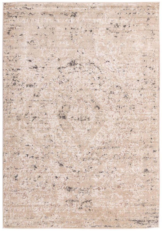 Beige 7' 1 x 10' Portland Rectangle Area Rug 85% Polypropylene & 15% Polyester Vintage Distressed Traditional Carpet for Home Decor for Sale at Rug Engine