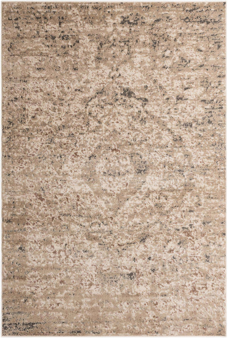 Beige 6' 1 x 9' Portland Rectangle Area Rug 85% Polypropylene & 15% Polyester Vintage Distressed Traditional Carpet for Home Decor for Sale at Rug Engine