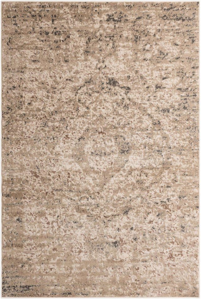 Beige 6' 1 x 9' Portland Rectangle Area Rug 85% Polypropylene & 15% Polyester Vintage Distressed Traditional Carpet for Home Decor for Sale at Rug Engine