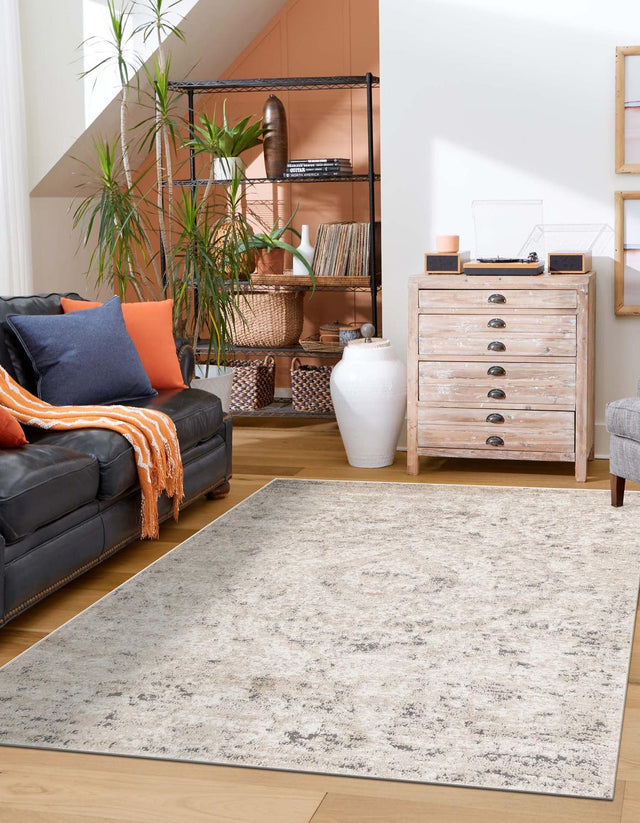 Beige 10' x 13' 1 Portland Rectangle Area Rug 85% Polypropylene & 15% Polyester Vintage Distressed Traditional Carpet for Home Decor for Sale at Rug Engine