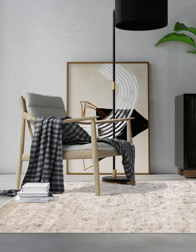 Beige 7' 10 x 10' Portland Rectangle Area Rug 85% Polypropylene & 15% Polyester Vintage Distressed Traditional Carpet for Home Decor for Sale at Rug Engine