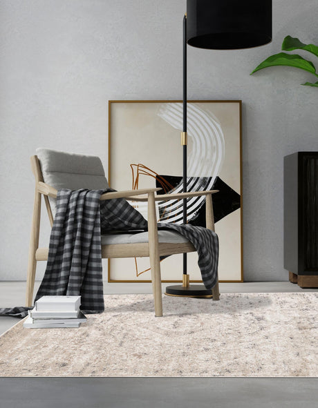 Beige 7' 1 x 10' Portland Rectangle Area Rug 85% Polypropylene & 15% Polyester Vintage Distressed Traditional Carpet for Home Decor for Sale at Rug Engine