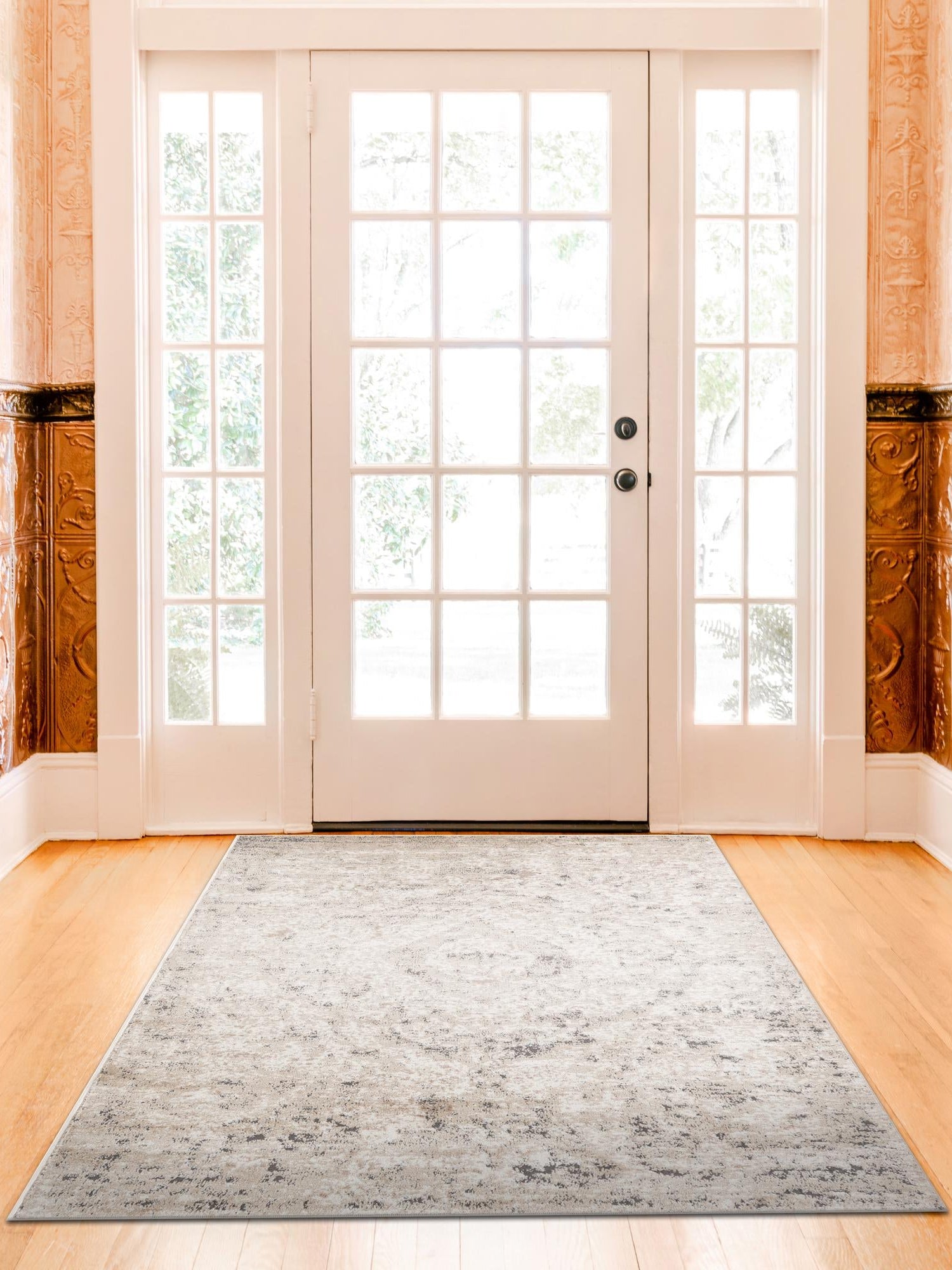 Beige 10' x 13' 1 Portland Rectangle Area Rug 85% Polypropylene & 15% Polyester Vintage Distressed Traditional Carpet for Home Decor for Sale at Rug Engine