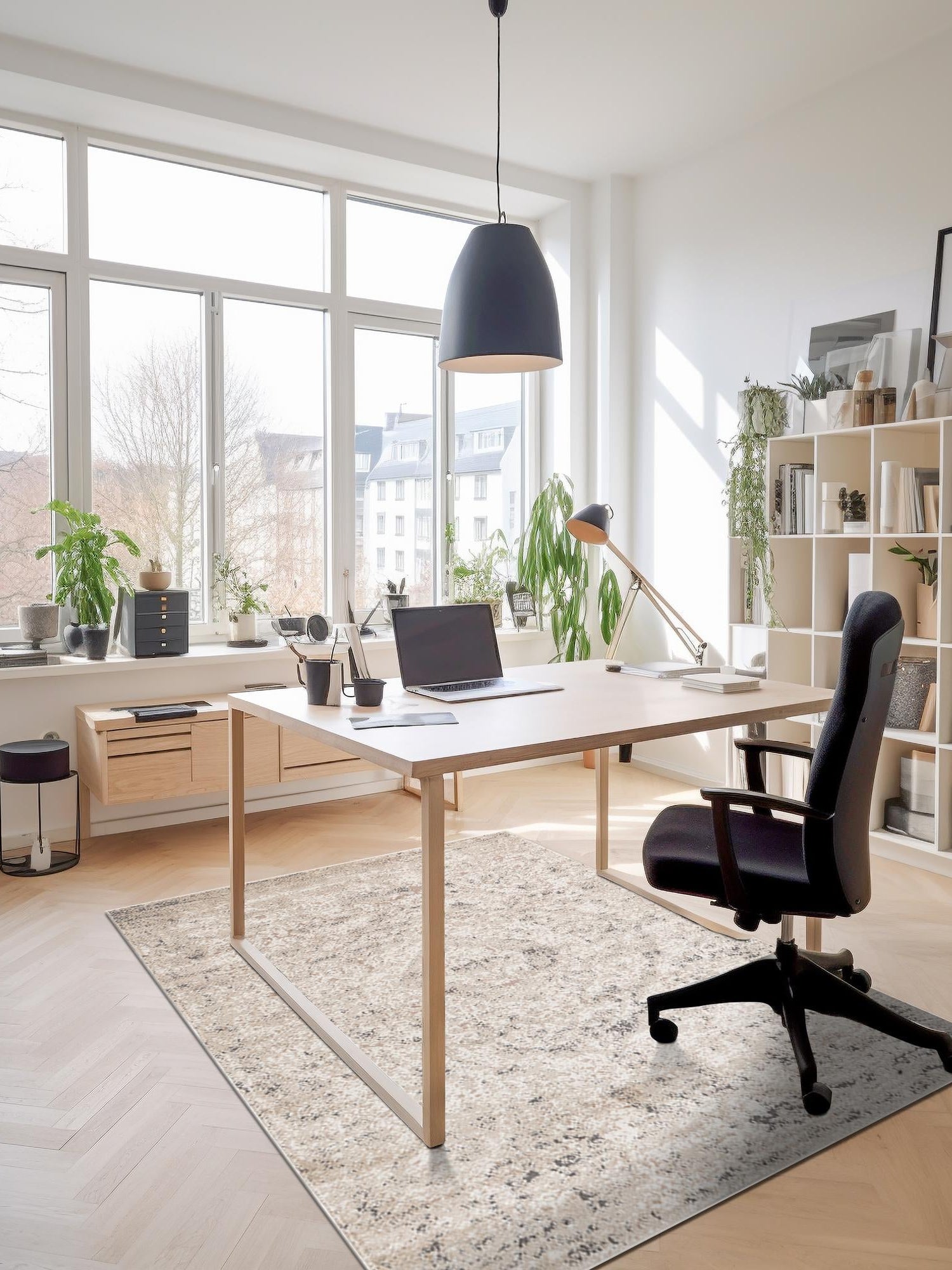 Beige 7' 1 x 10' Portland Rectangle Area Rug 85% Polypropylene & 15% Polyester Vintage Distressed Traditional Carpet for Home Decor for Sale at Rug Engine