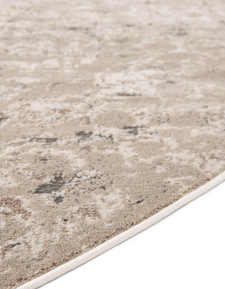 Beige 6' 1 x 6' 1 Portland Round Area Rug 85% Polypropylene & 15% Polyester Vintage Distressed Traditional Carpet for Home Decor for Sale at Rug Engine