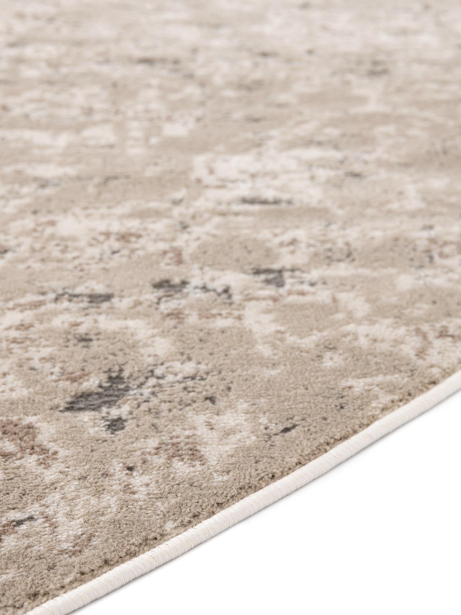 Beige 7' 10 x 7' 10 Portland Round Area Rug 85% Polypropylene & 15% Polyester Vintage Distressed Traditional Carpet for Home Decor for Sale at Rug Engine