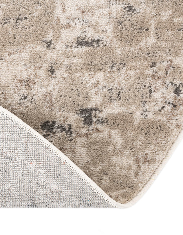 Beige 7' 10 x 7' 10 Portland Round Area Rug 85% Polypropylene & 15% Polyester Vintage Distressed Traditional Carpet for Home Decor for Sale at Rug Engine