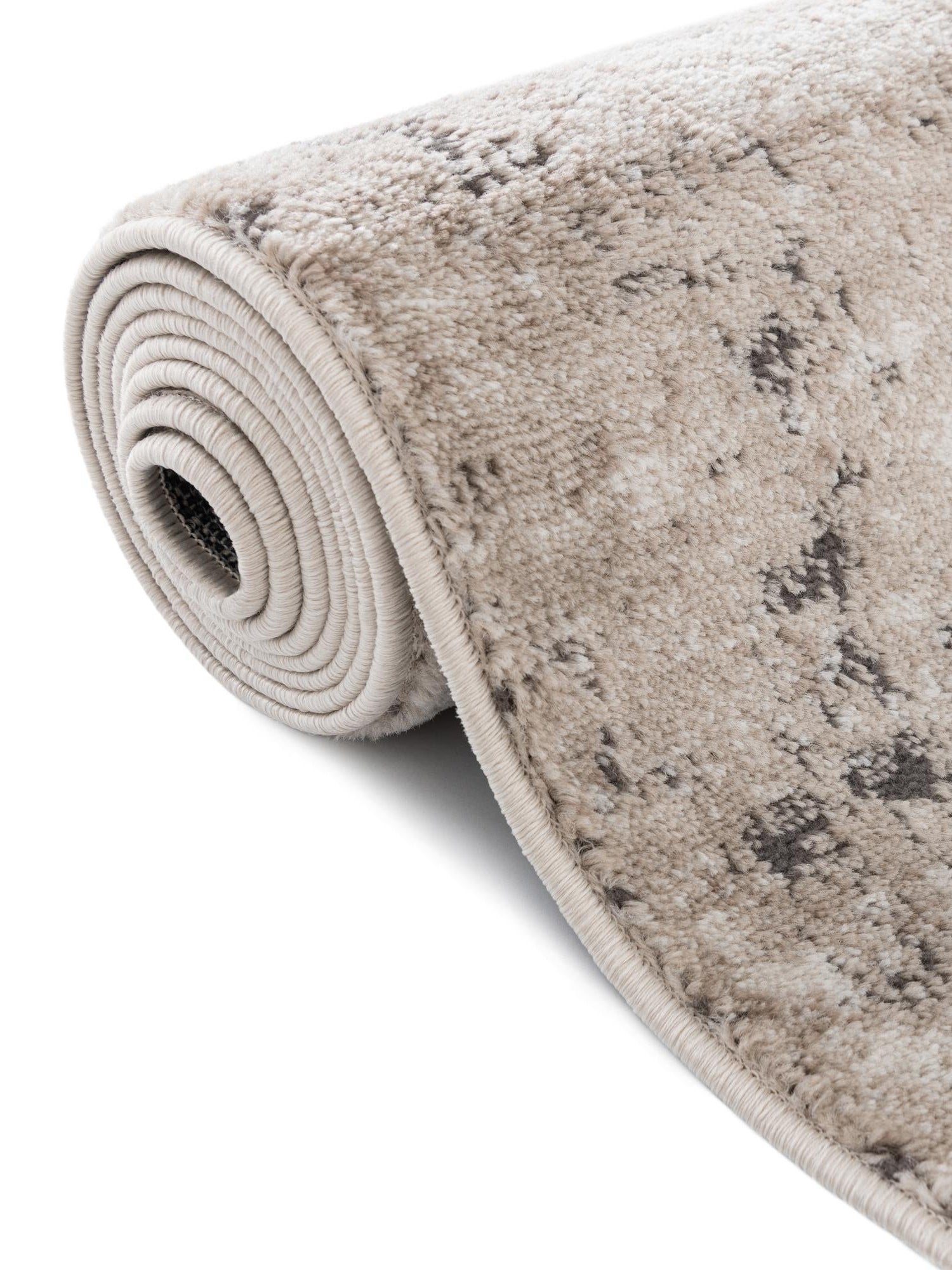 Beige 7' 10 x 7' 10 Portland Round Area Rug 85% Polypropylene & 15% Polyester Vintage Distressed Traditional Carpet for Home Decor for Sale at Rug Engine