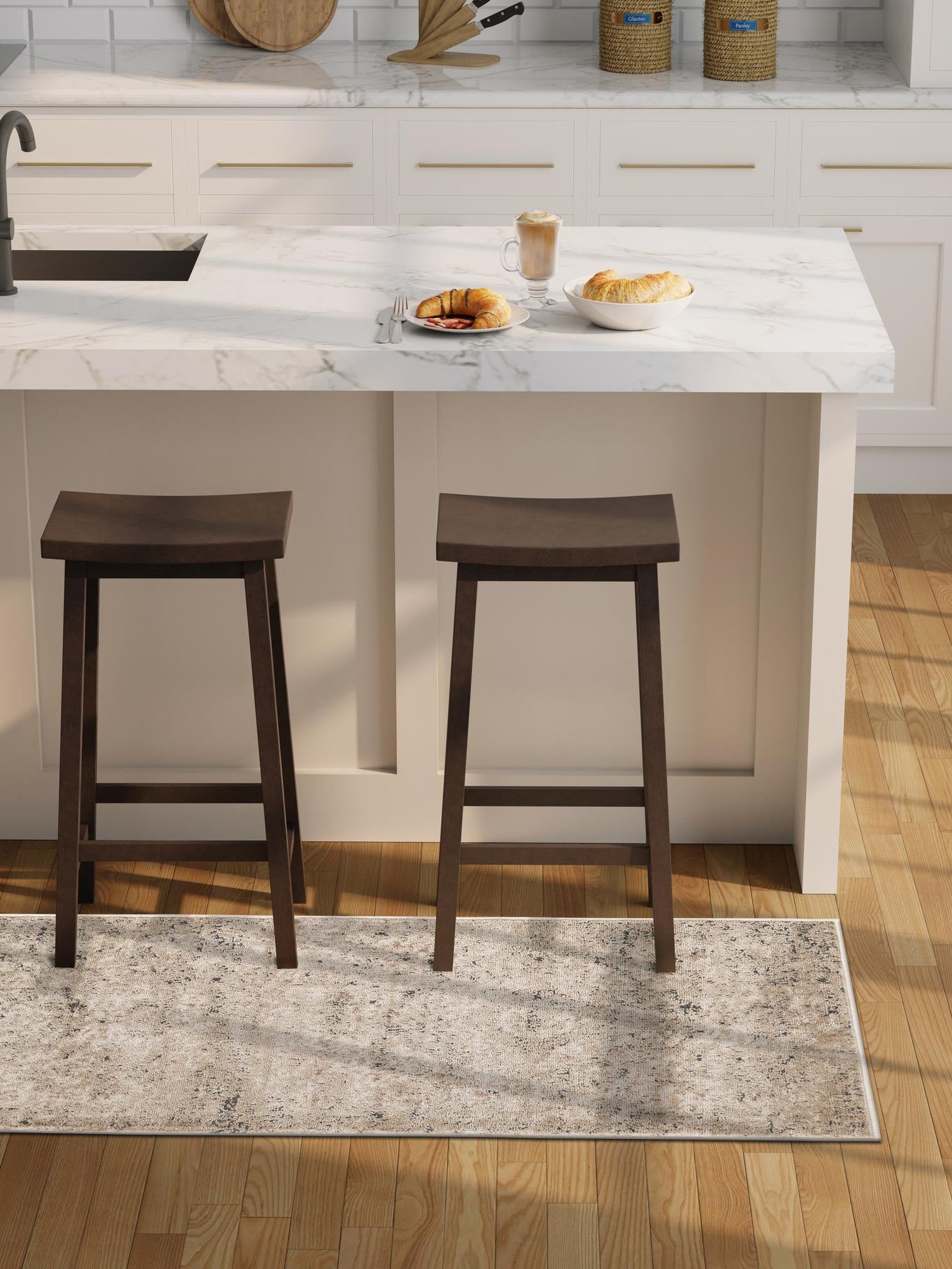 Beige 2' 7 x 13' 1 Portland Runner Area Rug 85% Polypropylene & 15% Polyester Vintage Distressed Traditional Carpet for Home Decor for Sale at Rug Engine