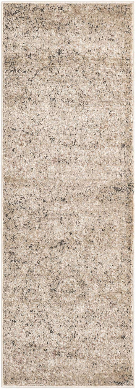Beige 2' x 6' 1 Portland Runner Area Rug 85% Polypropylene & 15% Polyester Vintage Distressed Traditional Carpet for Home Decor for Sale at Rug Engine