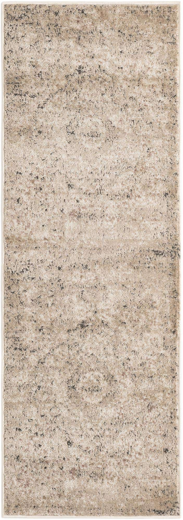 Beige 2' x 6' 1 Portland Runner Area Rug 85% Polypropylene & 15% Polyester Vintage Distressed Traditional Carpet for Home Decor for Sale at Rug Engine