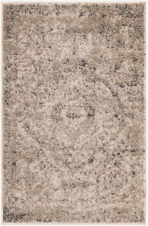 Beige 2' 2 x 3' 1 Portland Rectangle Area Rug 85% Polypropylene & 15% Polyester Vintage Distressed Traditional Carpet for Home Decor for Sale at Rug Engine