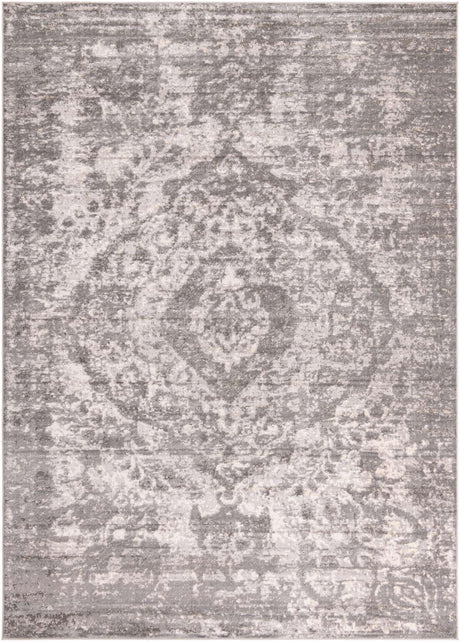 Gray 10' x 14' 1 Portland Rectangle Area Rug 85% Polypropylene & 15% Polyester Vintage Distressed Traditional Carpet for Home Decor for Sale at Rug Engine