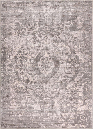 Gray 7' 10 x 11' Portland Rectangle Area Rug 85% Polypropylene & 15% Polyester Vintage Distressed Traditional Carpet for Home Decor for Sale at Rug Engine