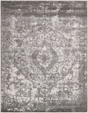 Gray 7' 10 x 10' Portland Rectangle Area Rug 85% Polypropylene & 15% Polyester Vintage Distressed Traditional Carpet for Home Decor for Sale at Rug Engine