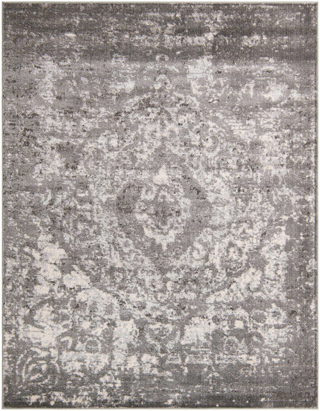 Gray 7' 10 x 10' Portland Rectangle Area Rug 85% Polypropylene & 15% Polyester Vintage Distressed Traditional Carpet for Home Decor for Sale at Rug Engine