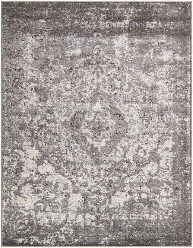 Gray 7' 10 x 10' Portland Rectangle Area Rug 85% Polypropylene & 15% Polyester Vintage Distressed Traditional Carpet for Home Decor for Sale at Rug Engine