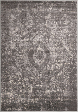 Gray 7' 1 x 10' Portland Rectangle Area Rug 85% Polypropylene & 15% Polyester Vintage Distressed Traditional Carpet for Home Decor for Sale at Rug Engine