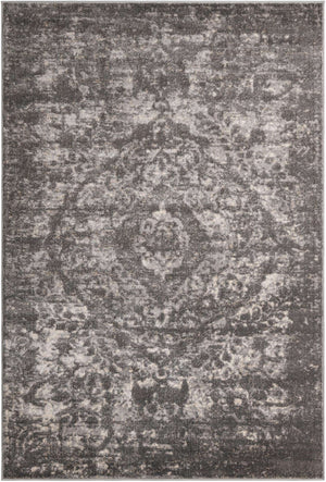 Gray 6' 1 x 9' Portland Rectangle Area Rug 85% Polypropylene & 15% Polyester Vintage Distressed Traditional Carpet for Home Decor for Sale at Rug Engine