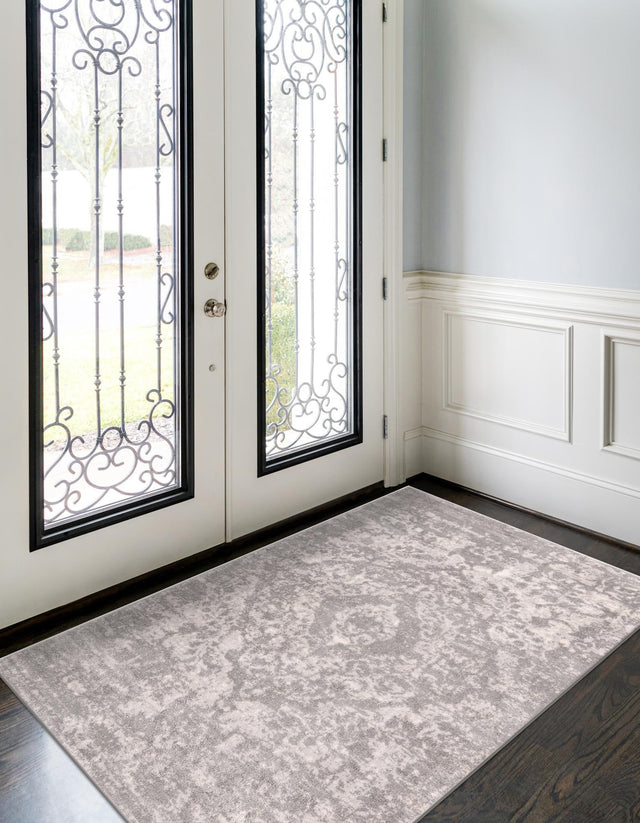 Gray 10' x 13' 1 Portland Rectangle Area Rug 85% Polypropylene & 15% Polyester Vintage Distressed Traditional Carpet for Home Decor for Sale at Rug Engine
