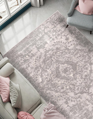Gray 2' 2 x 3' 1 Portland Rectangle Area Rug 85% Polypropylene & 15% Polyester Vintage Distressed Traditional Carpet for Home Decor for Sale at Rug Engine