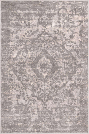 Gray 5' 3 x 8' Portland Rectangle Area Rug 85% Polypropylene & 15% Polyester Vintage Distressed Traditional Carpet for Home Decor for Sale at Rug Engine