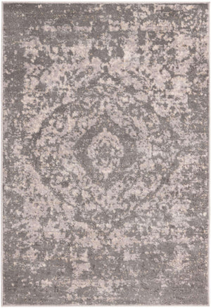 Gray 4' 1 x 6' 1 Portland Rectangle Area Rug 85% Polypropylene & 15% Polyester Vintage Distressed Traditional Carpet for Home Decor for Sale at Rug Engine