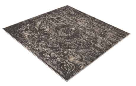 Gray 4' 1 x 4' 1 Portland Square Area Rug 85% Polypropylene & 15% Polyester Vintage Distressed Traditional Carpet for Home Decor for Sale at Rug Engine