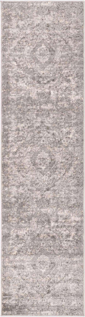 Gray 2' x 8' Portland Runner Area Rug 85% Polypropylene & 15% Polyester Vintage Distressed Traditional Carpet for Home Decor for Sale at Rug Engine