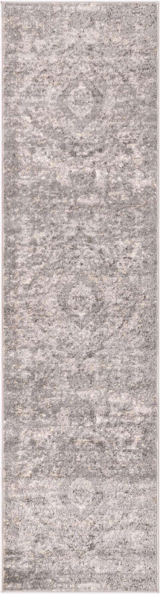 Gray 2' x 8' Portland Runner Area Rug 85% Polypropylene & 15% Polyester Vintage Distressed Traditional Carpet for Home Decor for Sale at Rug Engine