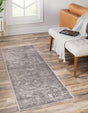Gray 2' x 6' 1 Portland Runner Area Rug 85% Polypropylene & 15% Polyester Vintage Distressed Traditional Carpet for Home Decor for Sale at Rug Engine