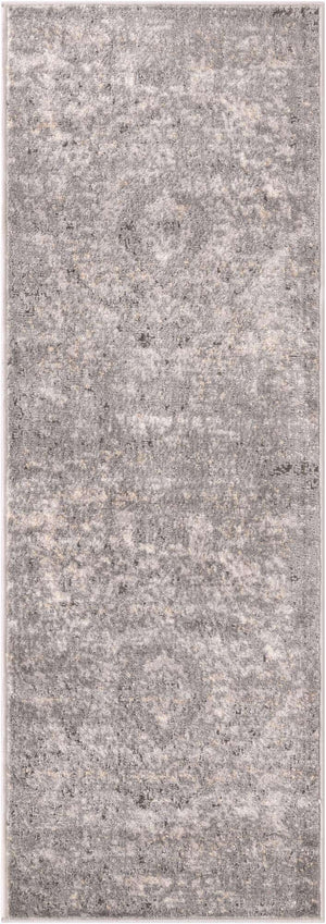 Gray 2' x 6' 1 Portland Runner Area Rug 85% Polypropylene & 15% Polyester Vintage Distressed Traditional Carpet for Home Decor for Sale at Rug Engine