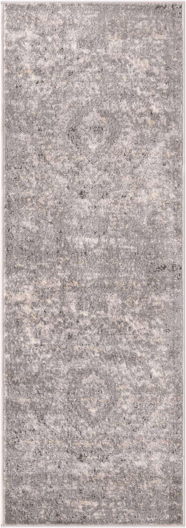 Gray 2' x 6' 1 Portland Runner Area Rug 85% Polypropylene & 15% Polyester Vintage Distressed Traditional Carpet for Home Decor for Sale at Rug Engine