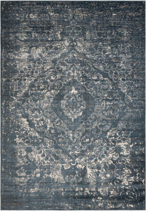 Blue 10' x 14' 1 Portland Rectangle Area Rug 85% Polypropylene & 15% Polyester Vintage Distressed Traditional Carpet for Home Decor for Sale at Rug Engine