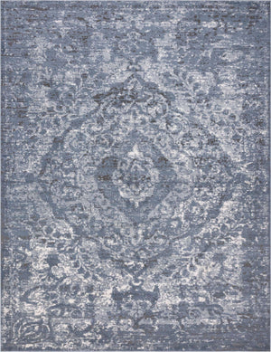 Blue 10' x 13' 1 Portland Rectangle Area Rug 85% Polypropylene & 15% Polyester Vintage Distressed Traditional Carpet for Home Decor for Sale at Rug Engine