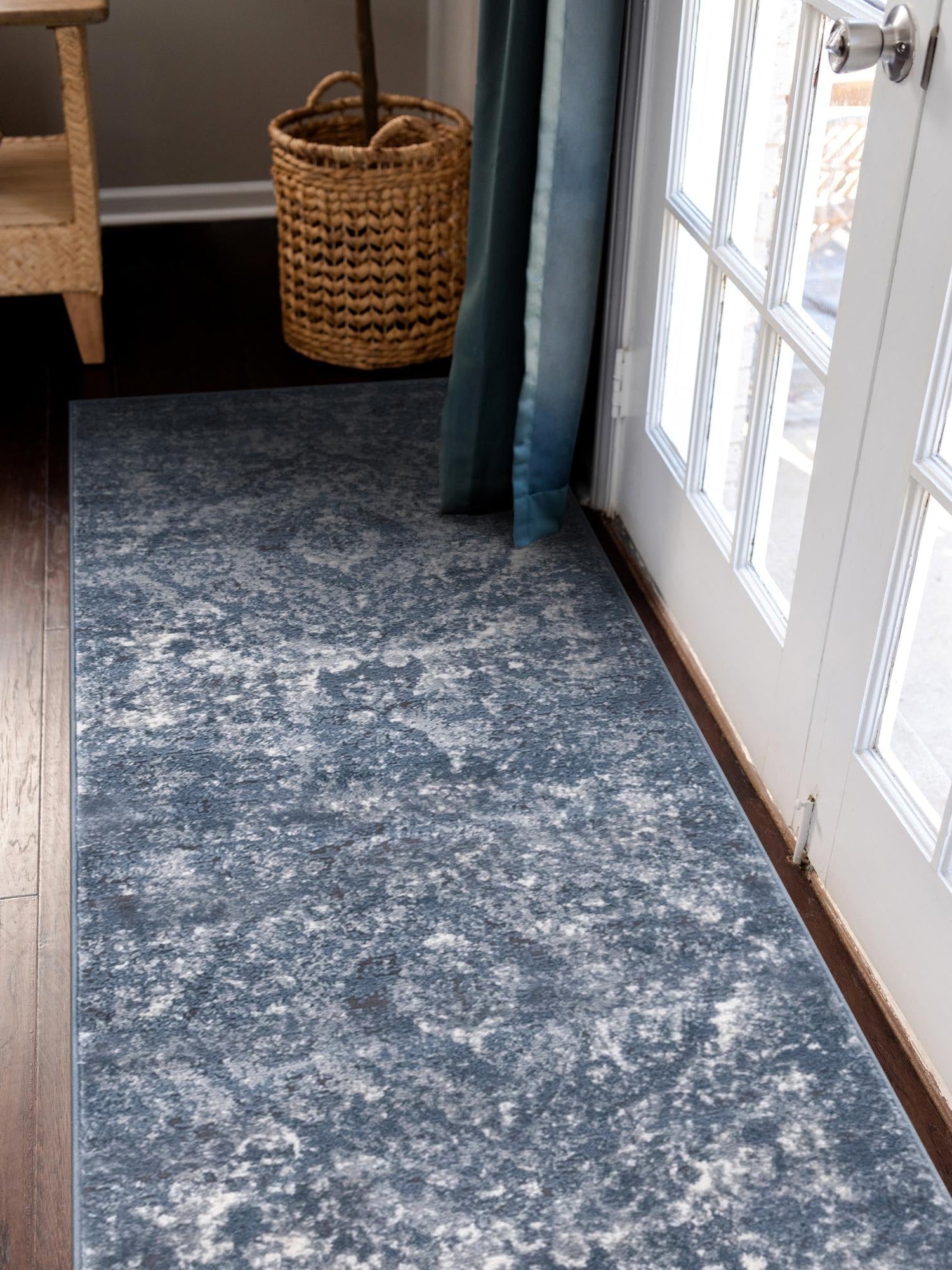 Blue 2' x 6' 1 Portland Runner Area Rug 85% Polypropylene & 15% Polyester Vintage Distressed Traditional Carpet for Home Decor for Sale at Rug Engine