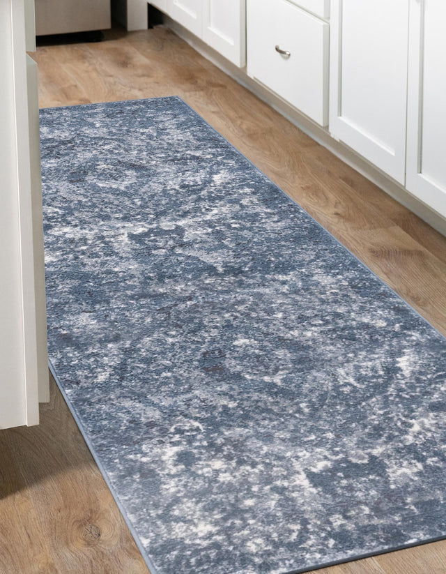 Blue 2' x 8' Portland Runner Area Rug 85% Polypropylene & 15% Polyester Vintage Distressed Traditional Carpet for Home Decor for Sale at Rug Engine
