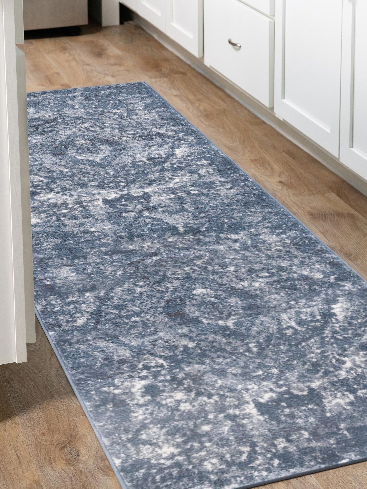 Blue 2' x 6' 1 Portland Runner Area Rug 85% Polypropylene & 15% Polyester Vintage Distressed Traditional Carpet for Home Decor for Sale at Rug Engine